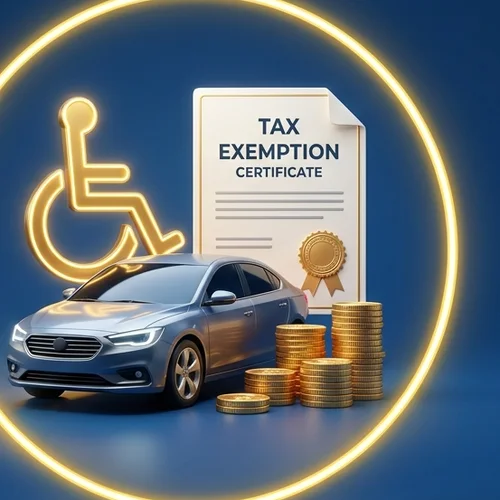 GST concession certificate for orthopedic PwD for buying a car with an exemption of Rs. 2,50,000