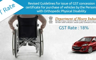 GST Concession For Physical Handicapped on Buying Car: Ministry Of Heavy Industries, 2024/2025