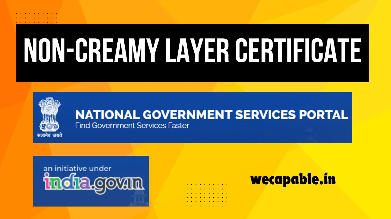 Non-Creamy Layer Certificate