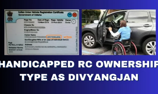 How To Apply Handicapped RC Ownership Type As Divyangjan