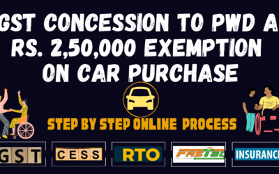 GST concession certificate for orthopedic PwD for buying a car with an exemption of Rs. 2,50,000