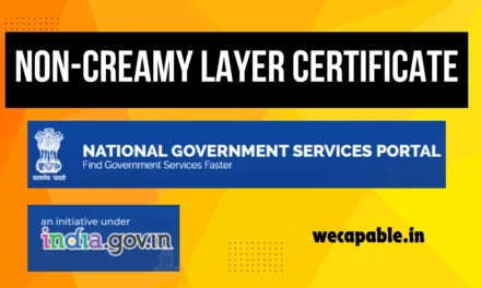 Non-Creamy Layer Certificate