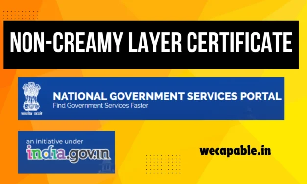 Non-Creamy Layer Certificate